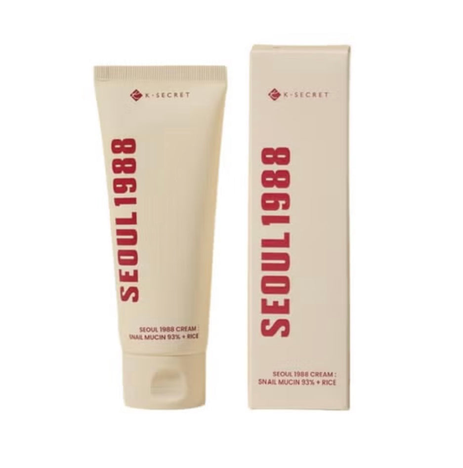 Seoul 1988 Cream Snail Mucin 93 + Rice 100 - Hydrating and Nourishing Formula - 50ml