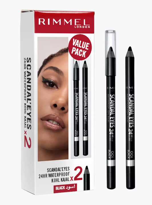 Scandaleyes Waterproof Kohl Black Dual Pack