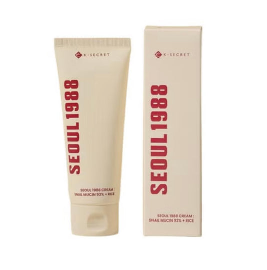 Seoul 1988 Cream Snail Mucin 93 + Rice 100 - Hydrating and Nourishing Formula - 50ml