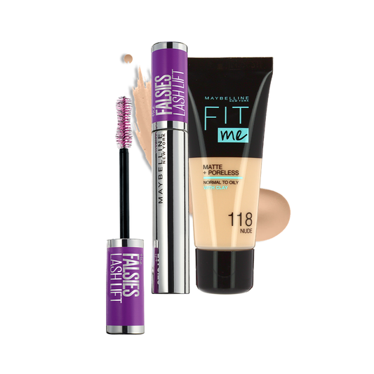 Fit Me Foundation + Falsies Lash Lift Mascara - Black